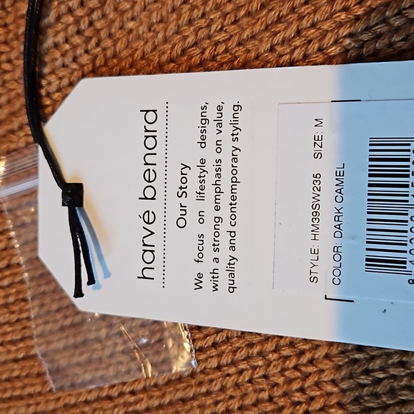 Harve Benard Medium Dark Camel Woman's Sweater NWT - Picture 4 of 7